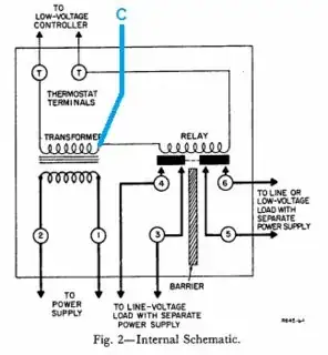C wire connection to Honeywell R845A relay