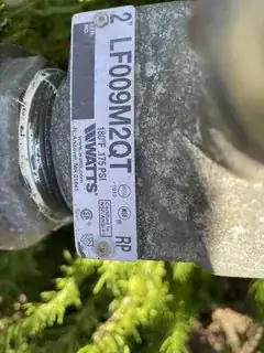 backflow preventer label