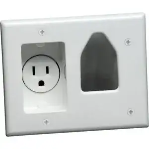 recessed power with low-voltage hole