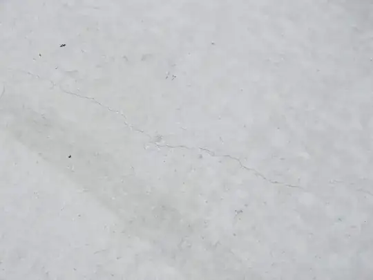 Long crack running from opposite corner of the same shower recess