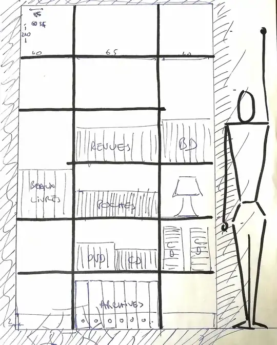 sketch of the bookshelf