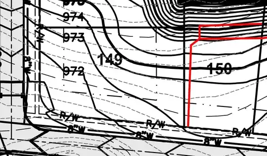 preliminary plat map with french drain location
