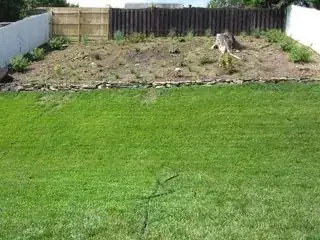 Back garden grassed slope