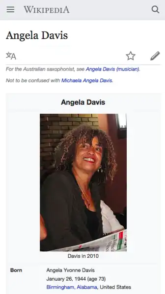 Mobile website, article notes and infobox appear first when the page is loaded