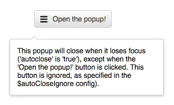 An example of a PopupWidget