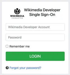Wikimedia Developer Single Sign-On Portal