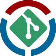 green diamond in a blue and red circle