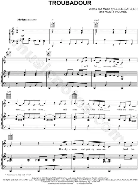 "Troubadour", page 1