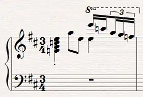 8va does not affect lower voice