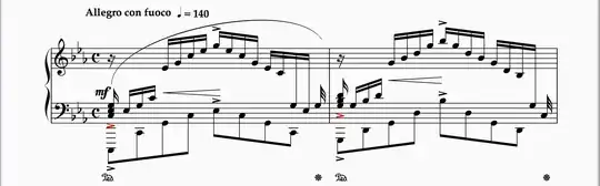 Original score excerpt