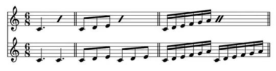 Slash repeats in compound time