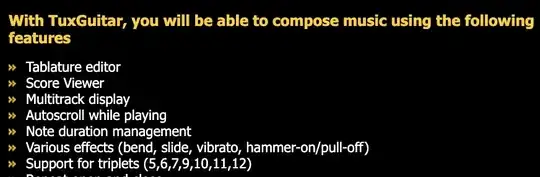 Screenshot of feature list from TuxGuitar website as of v. 1.5