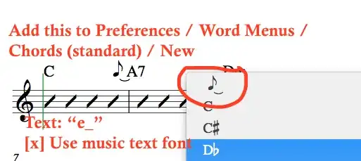 notes in staff notation, followed by chord names over unpitched rhythm