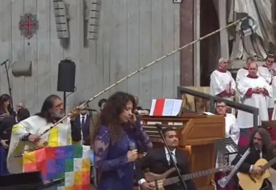 screenshot from Misa Criolla performance