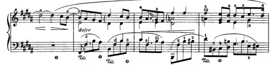 Chopin Op. 62, No. 1, mm. 29–32, Joseffy Edition