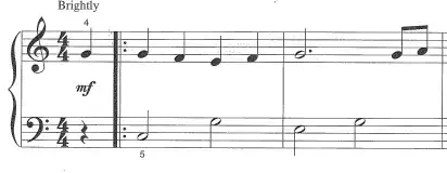 first few bars of score 2