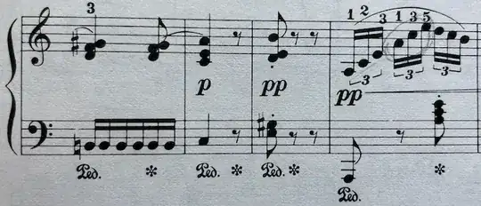 "Für Elise" mm. 74-77, Suzuki version