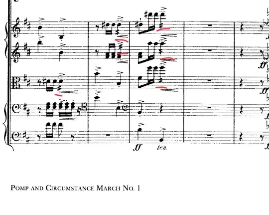 double line markings on stem of notes