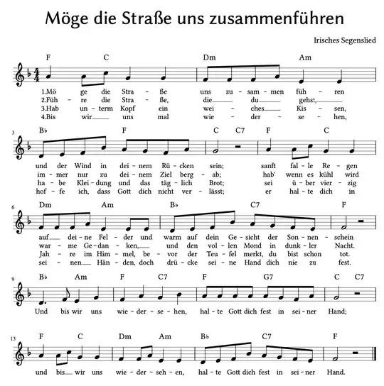 Irisch Blessing Song