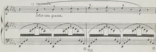 "Un Sospiro", Liszt, mm. 3–4