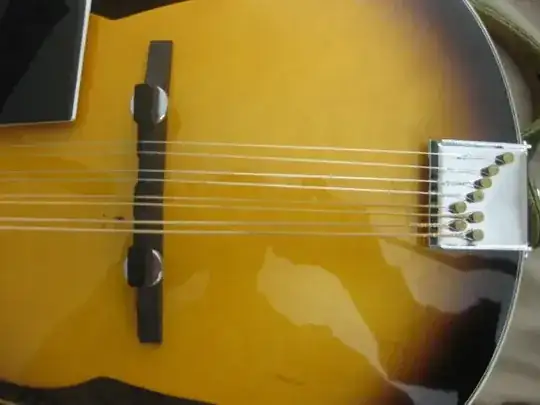 Bridge and tailpiece.