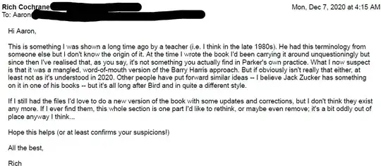 Email from Rich Cochrane