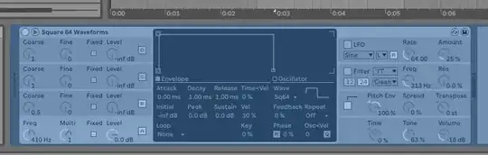 Synth controls greyed out