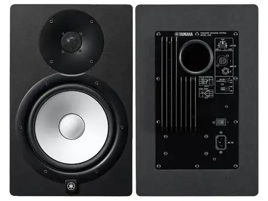 Yamaha HS8 monitors (front and back)