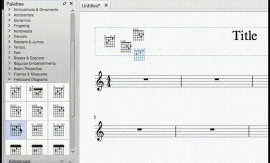 drag guitar chord fretboard diagrams to MuseScore