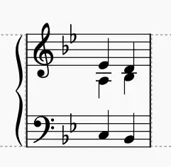 treble clef with brackets at 