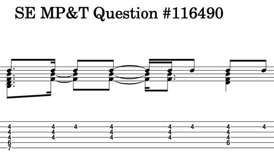 OP measure re-notated according to standard practice