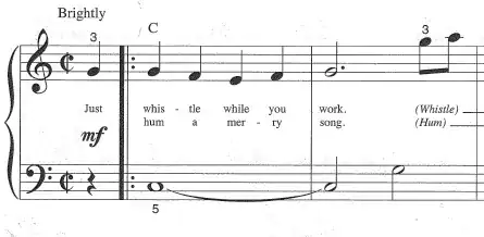 first few bars of score 3