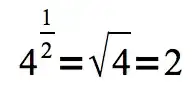 square root as fractional power