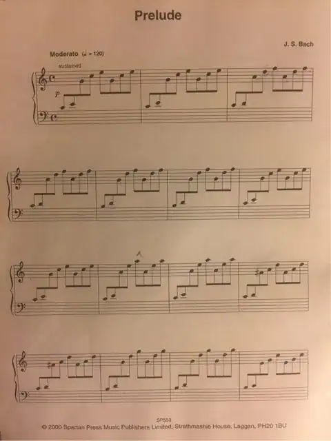 prelude by j bach