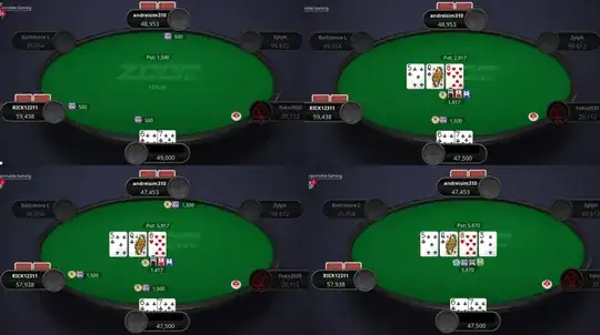 Hero with a weak flush on turn