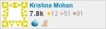 profile for Krishna Mohan on Stack Exchange, a network of free, community-driven Q&A sites