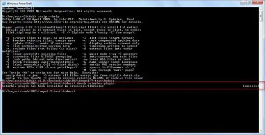 drush colorbox-plugin in PowerShell already works