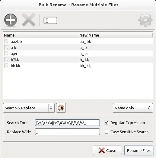 Thunar Bulk Rename Screenshot