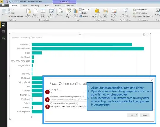 specify SQL upon connect to Exact Online from Power BI