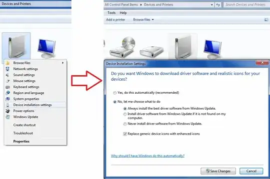 Windows 7's Windows Update device driver update settings can be configured in Control Panel - Devices and Printers - Device installation settings