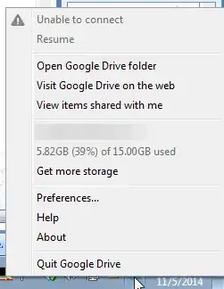 Google Drive menu