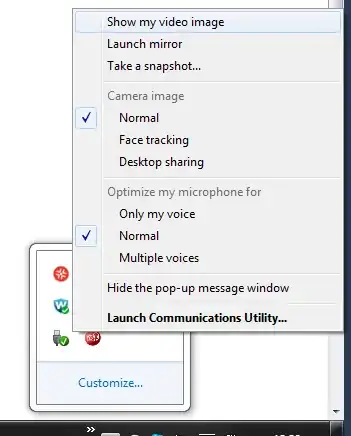 The option in System Tray