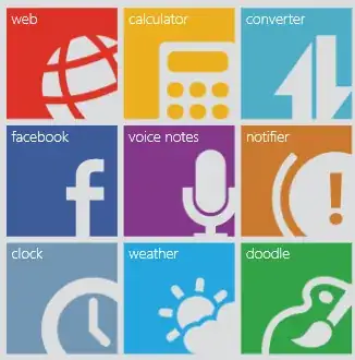 Web browser, Calculator, Unit converter, Facebook, Voice notes, Notifier, Clock, Weather, Doodles