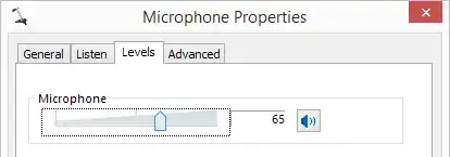 microphone properties, levels - usb