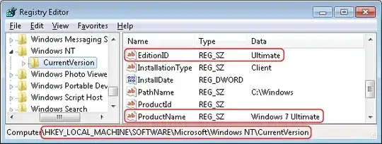 Screenshot of my env
