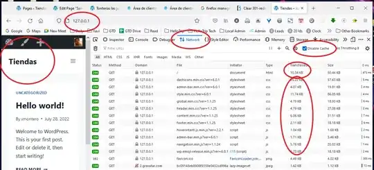 The cache is forced to be ignored