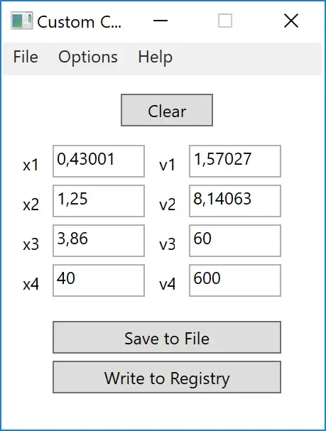 CustomCurve application
