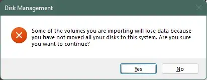 "Import Foreign Disks" error