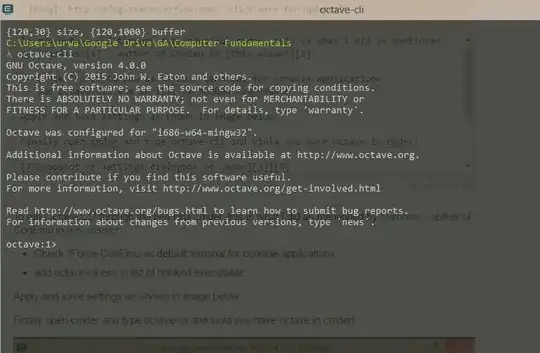 Octave in cmder snapshot
