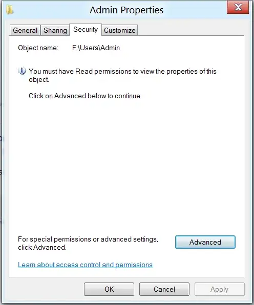 You must have Read permissions to view the properties of this object.